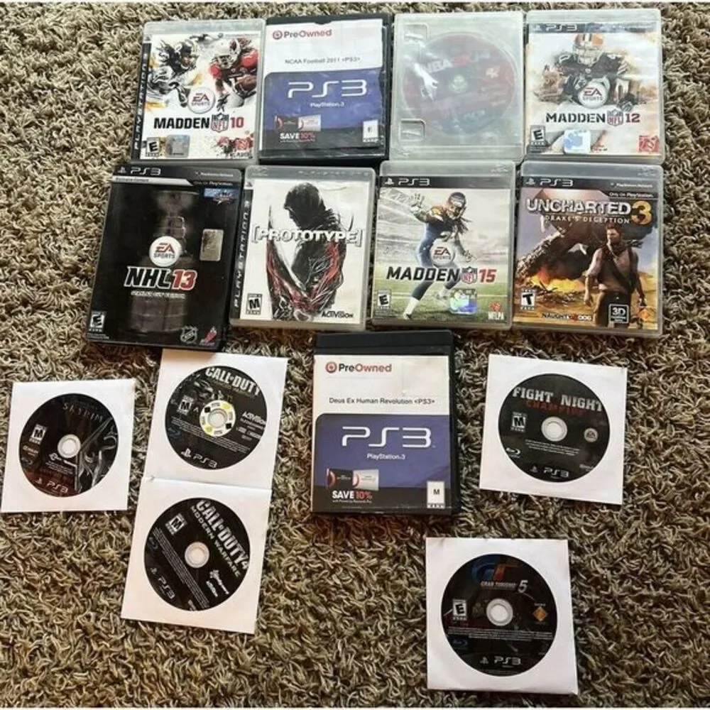 Lot Of 14 PlayStation 3 PS3 Games Madden, Call‎ Of Duty, Fight Night, Etc.